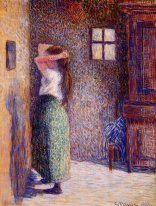 young peasant at her toilette 1888