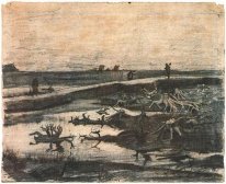 Landschap met Bog Oak Trunks 1883