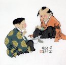 Deux enfants - Peinture chinoise
