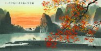 Mountains, water, flowers - Chinese Painting