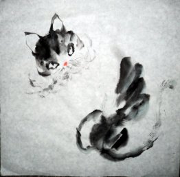 Kat - Chinees Schilderij Kat - Chinees Schilderij