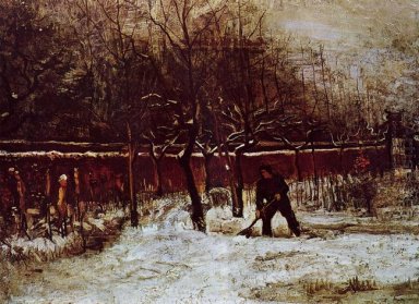 Das Pfarrhaus-Garten bei Nuenen im Schnee 1885 1