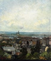 Vista de París, cerca de Montmartre 1886