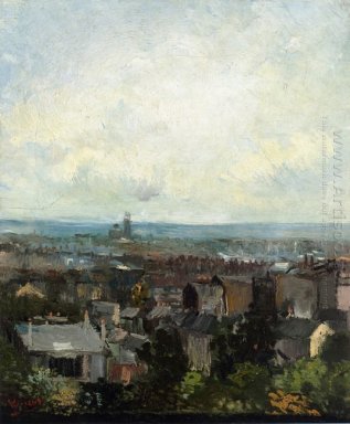 Vista de Paris de Montmartre Perto de 1886