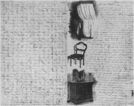 Illustrated letter written to his family