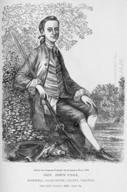 Le gouverneur John Page de Virginie, Rosenwiller Plantation, Glo