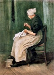 Scheveningen Woman Sewing 1882 Scheveningen Woman Sewing 1882