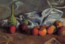 Nature morte avec pommes et vase vert 1890