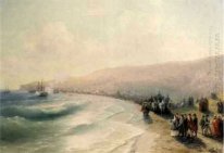 Arrival Catherine The Second To Pheodosiya 1883