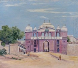 Gate of Rajah's Palace, Benares, India