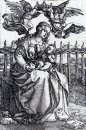 madonna coronado por dos ángeles 1518