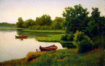 Summer Landscape with Fisherman