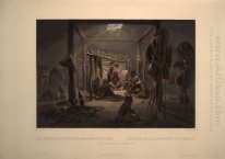 The Interior of a Hut of a Mandan Chief, plate 19 from Volume 2