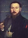 Retrato de hombre noble con un Falcon 1542