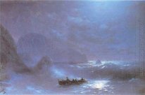 Lunar nuit sur une mer de 1895