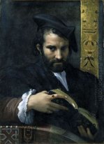 Porträt eines Mannes mit einem Buch