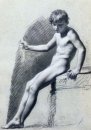 Sittande Nude Figur