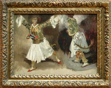 Deux guerriers grecs Danse Costumes d\'étude Souliotes 1825