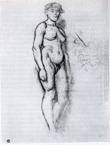 Femme debout de profil Semi 1883