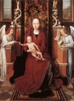 Virgin And Child Enthroned With Two Angels 1490