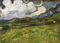 Wheat Field Behind Saint Paul Hospital With A Reaper 1889 1