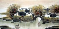 House, River - Chinese Painting