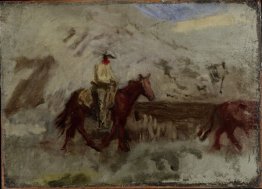 Sketch for Cowboys in the Badlands