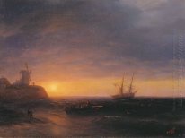 Coucher de soleil à la mer 1878