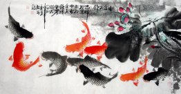 Fish&Lotus - Chinese Painting Fish&Lotus - Chinese Painting