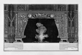 Fireplace Two Medals In The Frieze Of Garlanded A Figure Lying O