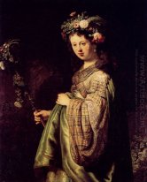 Saskia Als Flora 1634 Olieverf op doek 1634