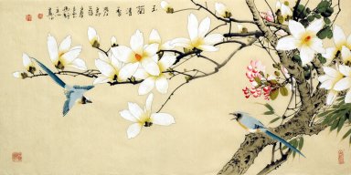 Vogels&Bloemen - Chinees schilderij