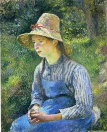 young peasant girl wearing a hat 1881