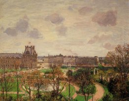 garden of the louvre morning grey weather 1899