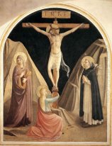 Crucifixión con la Virgen María Magdalena y Santo Domingo 1442