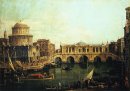 Capriccio des Canal Grande mit einem imaginären Rialto-Brücke un