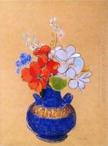 Flowers In A Blue Vase 1