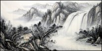 Wasserfall-chinesische Malerei