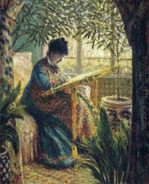 Madame Monet Embroidering 1875