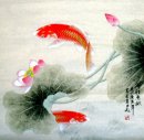 Fish & Lotus - pintura china