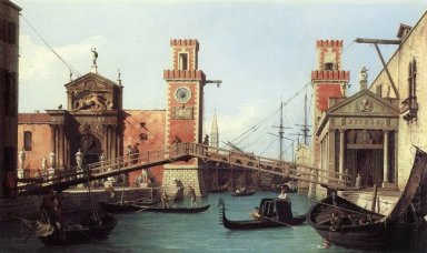 Vista dell\'ingresso all\'arsenale 1732