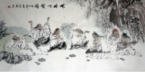 Peinture Sept Sages-chinois