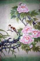 Pájaros y flores - Pintura china