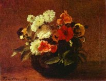 Fleurs dans un vase en faïence 1883