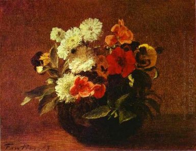 Flores En Un Florero Loza 1883