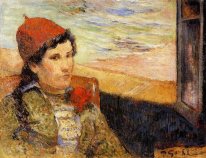 mujer joven en la ventana de 1888