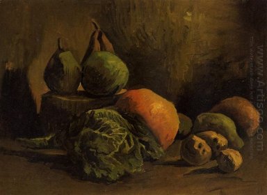 Stilleven met groente en Fruit 1885