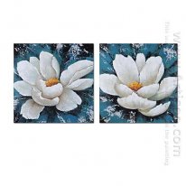 Hand-painted Floral Oil Painting - Set of 2