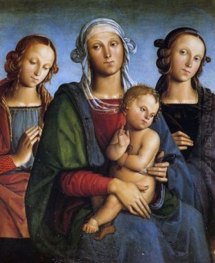 Madonna Dengan Anak Di Santa Rosa Dan Santa Caterina 1495