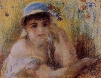 Femme au chapeau de paille 1880);